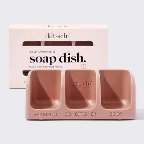 Kitsch Self Draining Soap Dish Terraccotta