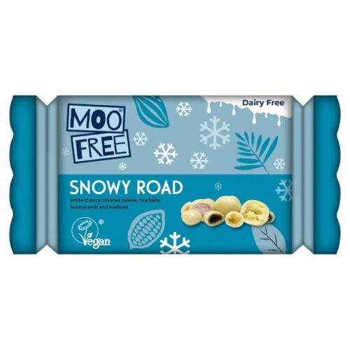 Moo Free Snowy Road Cracker Box