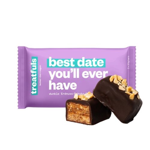 Treatfuls Dark Chocolate Peanut Date Caramel Bar